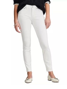Lucky Brand White Mid-Rise Skinny Jeans